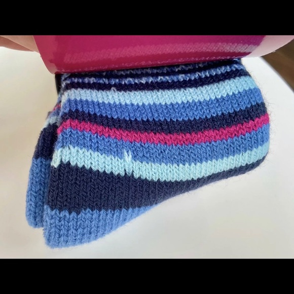 NEW Polar Extreme Insulated Thermal Socks Women SHOE SIZE 5-10 BLUE PINK KNIT - Picture 2 of 9